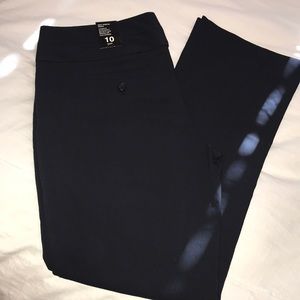 Navy straight leg dress slacks